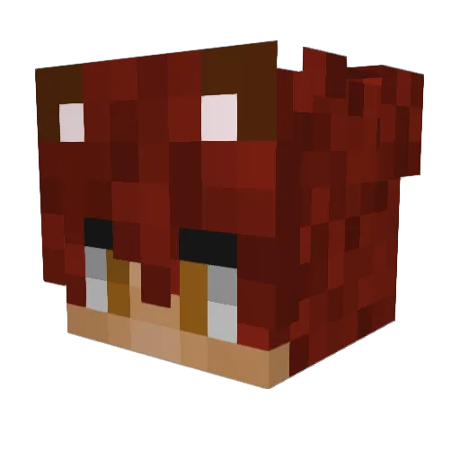 arctic_ruby Minecraft avatar head, 3D render