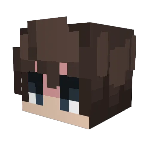 arcticblur Minecraft avatar head, 3D render