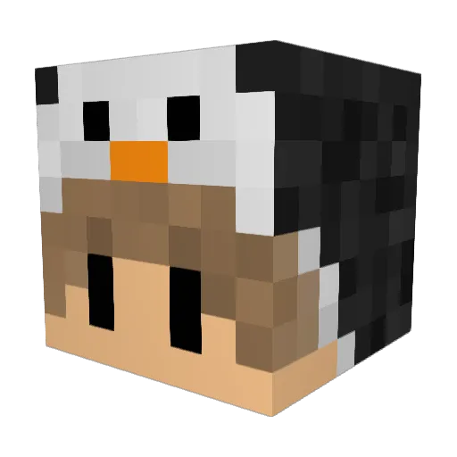 arcticcx_ Minecraft avatar head, 3D render