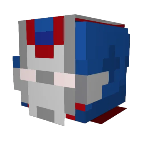 arcticnightmare Minecraft avatar head, 3D render