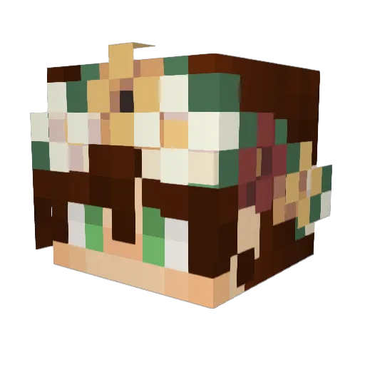 arcuos Minecraft avatar head, 3D render