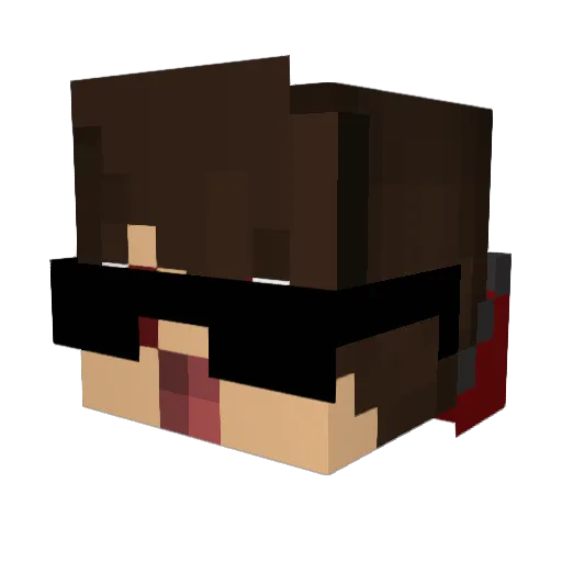 arcy1e Minecraft avatar head, 3D render