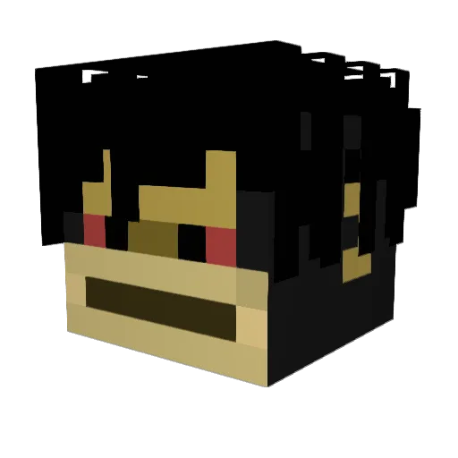 arczidenk Minecraft avatar head, 3D render