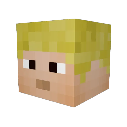 arduinokitten Minecraft avatar head, 3D render