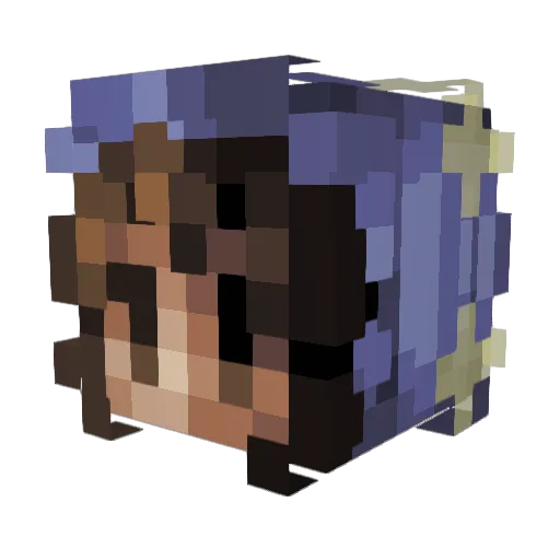 are3j Minecraft avatar head, 3D render