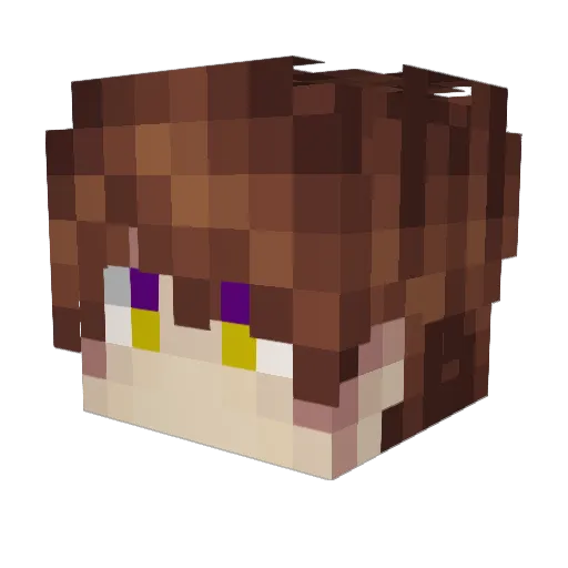 are_you_sure_ Minecraft avatar head, 3D render