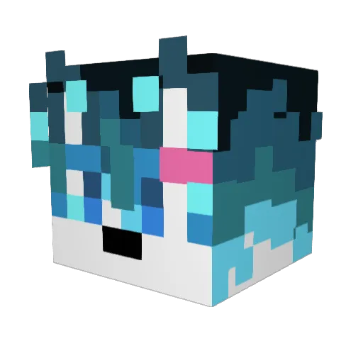 arealboiii Minecraft avatar head, 3D render
