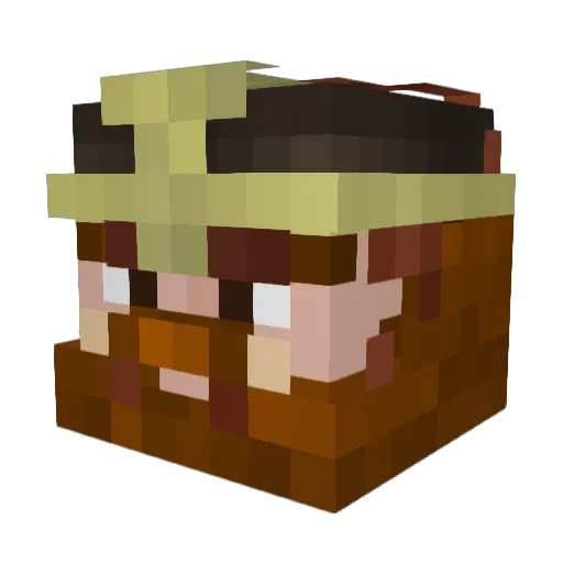aredaxx Minecraft avatar head, 3D render