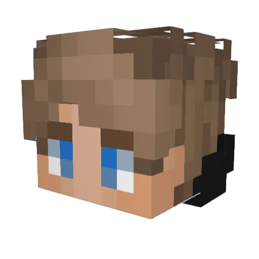 arekwarek Minecraft avatar head, 3D render