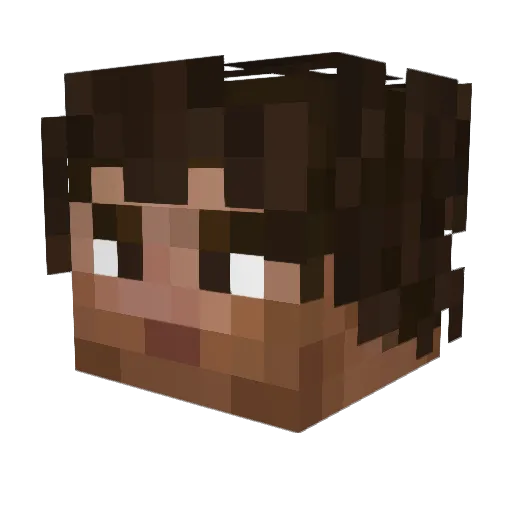 arelW Minecraft avatar head, 3D render