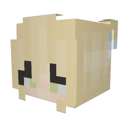 areliz Minecraft avatar head, 3D render