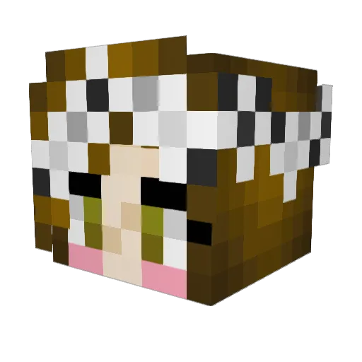 arellarose Minecraft avatar head, 3D render