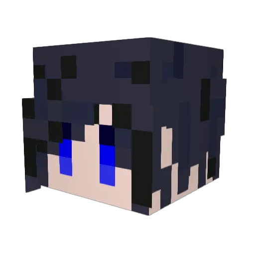 areru Minecraft avatar head, 3D render