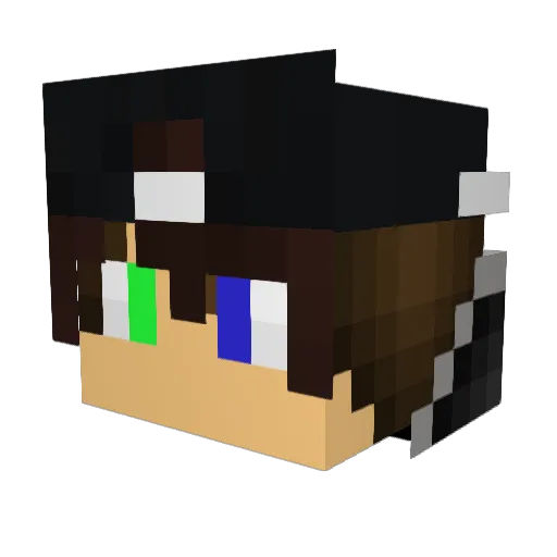 ares_klee Minecraft avatar head, 3D render