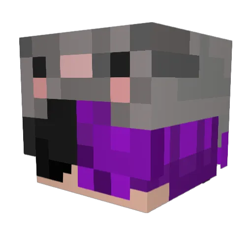 aresical Minecraft avatar head, 3D render