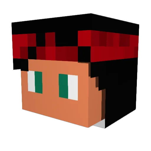 areyouserious Minecraft avatar head, 3D render