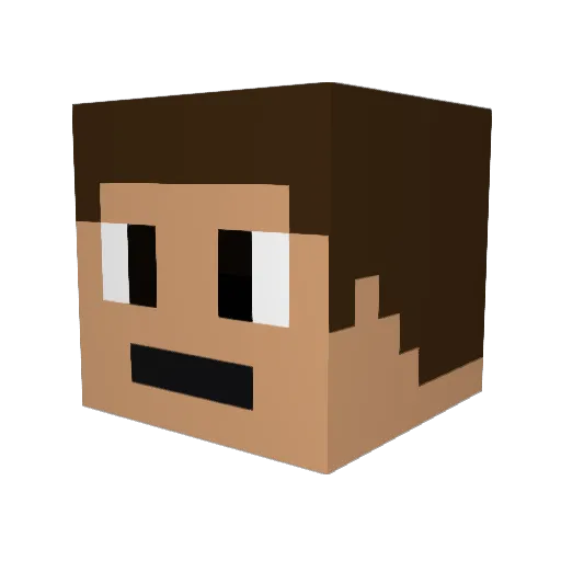 arga12 Minecraft avatar head, 3D render