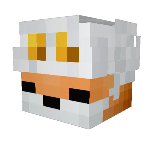 argenfox Minecraft avatar head, 3D render
