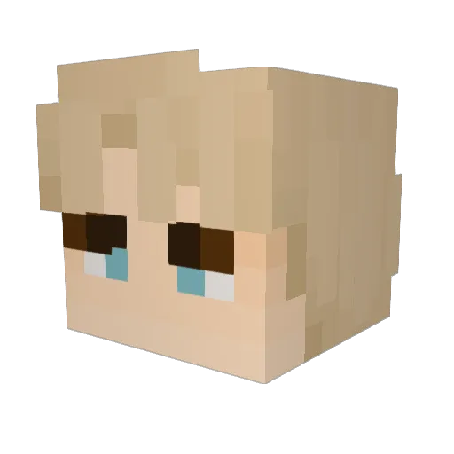 argeve Minecraft avatar head, 3D render