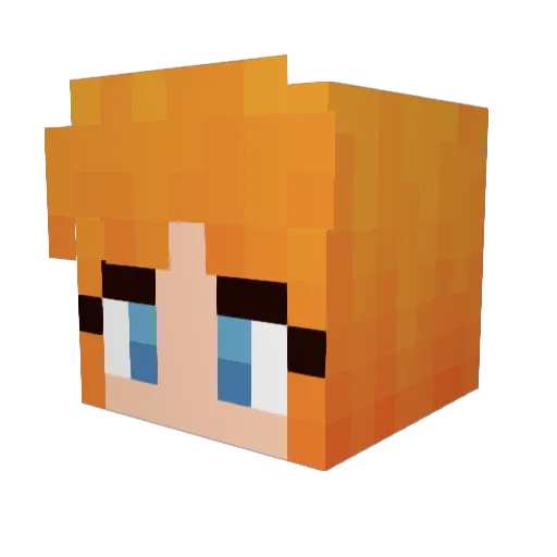 argieme Minecraft avatar head, 3D render