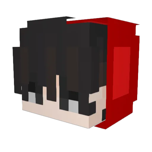 argonaautaa Minecraft avatar head, 3D render