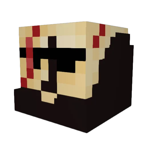 argoscraft Minecraft avatar head, 3D render