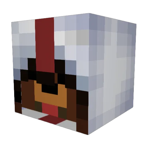 arguntex Minecraft avatar head, 3D render