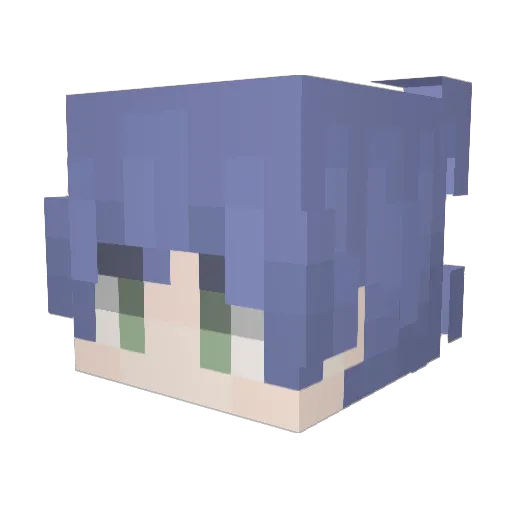 ari_zzang Minecraft avatar head, 3D render
