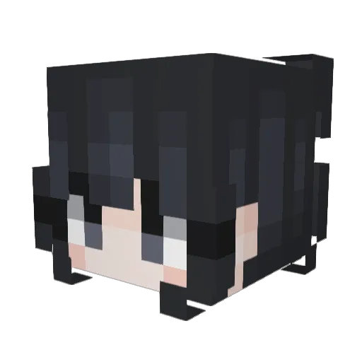 aria122 Minecraft avatar head, 3D render