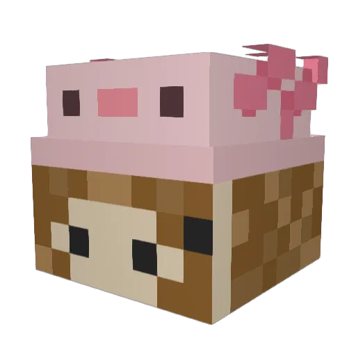 ariamu100 Minecraft avatar head, 3D render