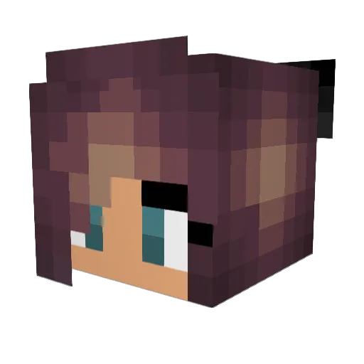 arianaaa Minecraft avatar head, 3D render