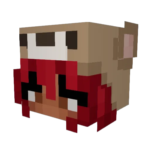 arianavalll Minecraft avatar head, 3D render