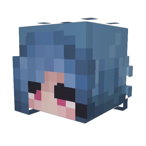 ariappple Minecraft avatar head, 3D render
