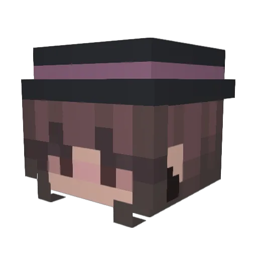 ariascarlett Minecraft avatar head, 3D render