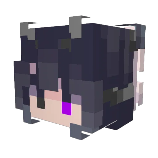 ariasmoth Minecraft avatar head, 3D render
