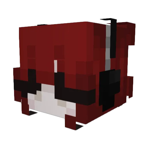 aribariwari Minecraft avatar head, 3D render