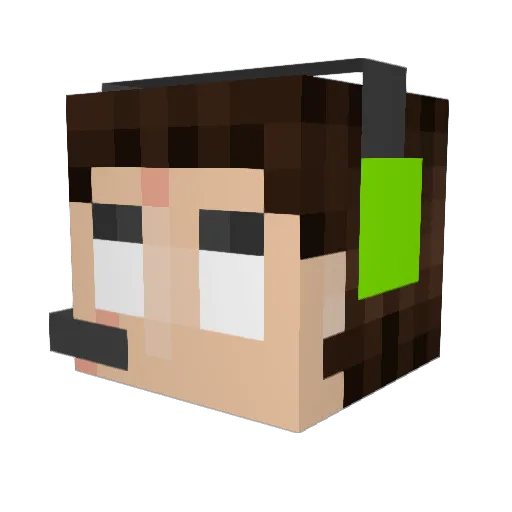 aricavalcanti Minecraft avatar head, 3D render