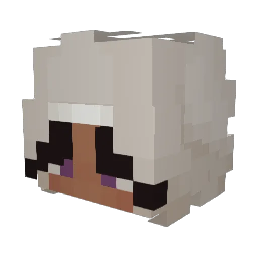 ariegale Minecraft avatar head, 3D render