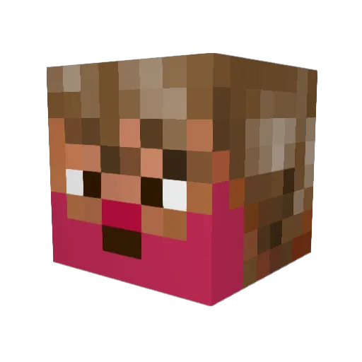 ariehl Minecraft avatar head, 3D render
