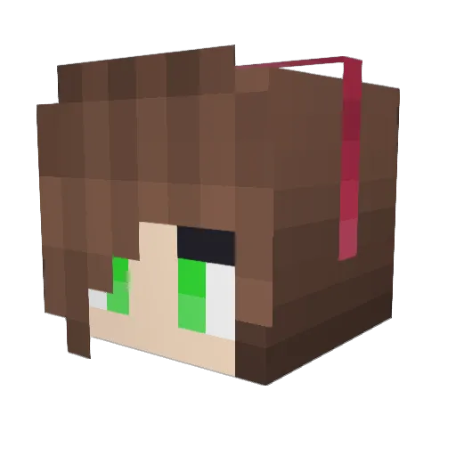 ariel2good Minecraft avatar head, 3D render