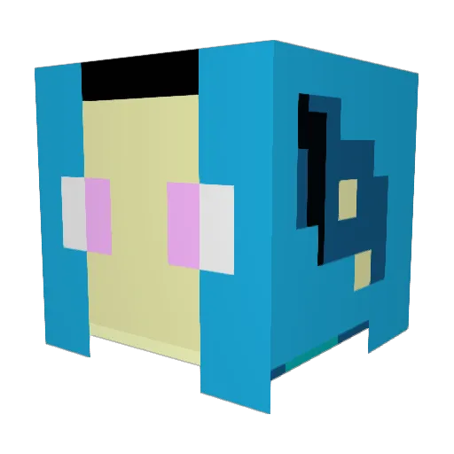 arielhouse Minecraft avatar head, 3D render