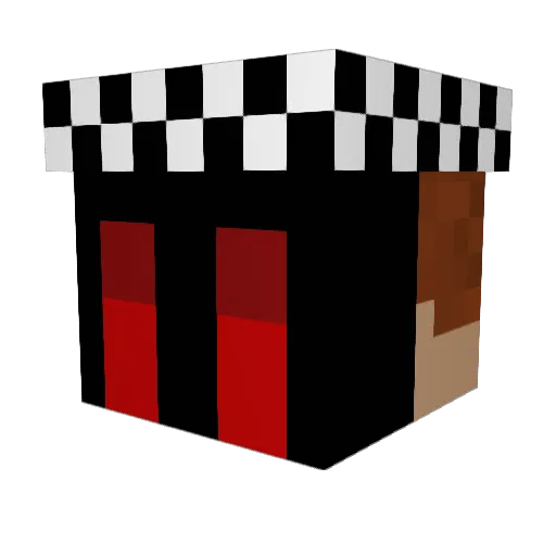 arielush Minecraft avatar head, 3D render