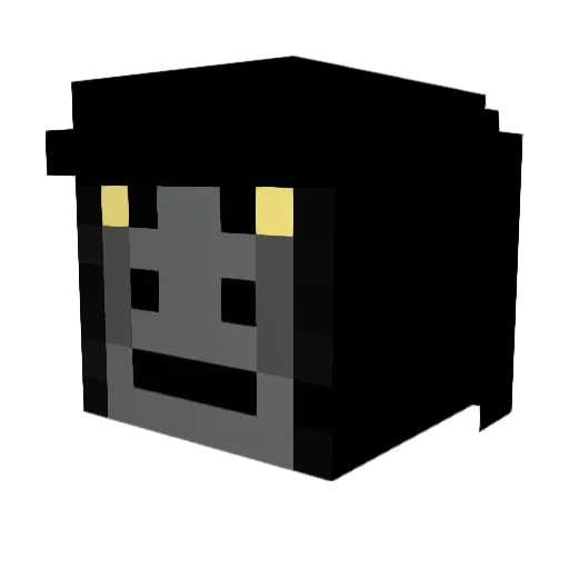 aries4w Minecraft avatar head, 3D render