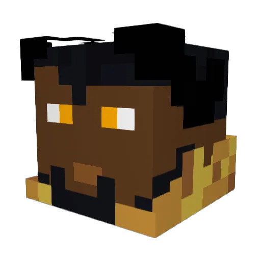 arifabio Minecraft avatar head, 3D render
