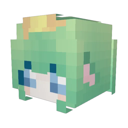 arigatobaka Minecraft avatar head, 3D render