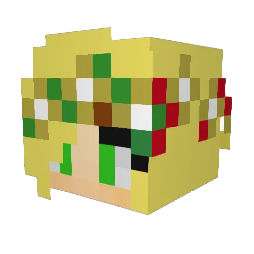 ariguri Minecraft avatar head, 3D render