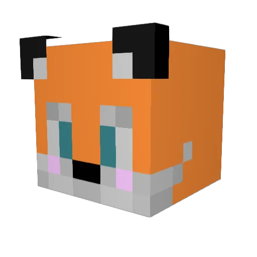 arihaya Minecraft avatar head, 3D render