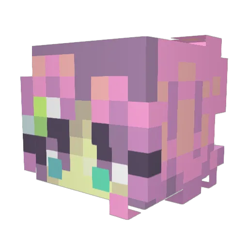 ariiexe Minecraft avatar head, 3D render