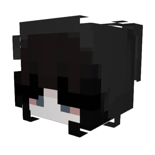 ariiomi Minecraft avatar head, 3D render
