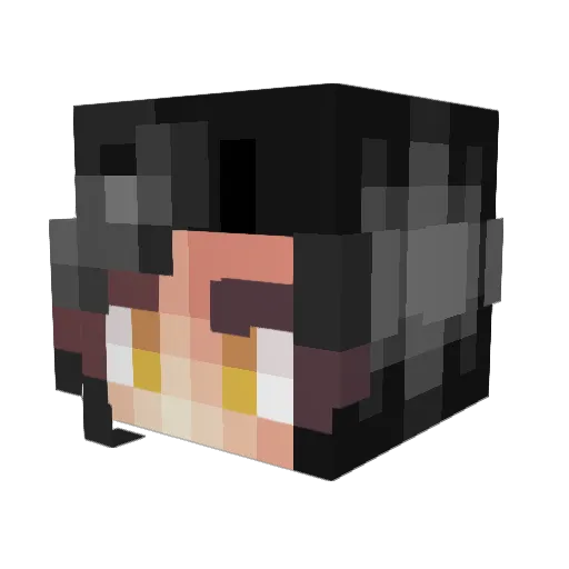 aril3in Minecraft avatar head, 3D render